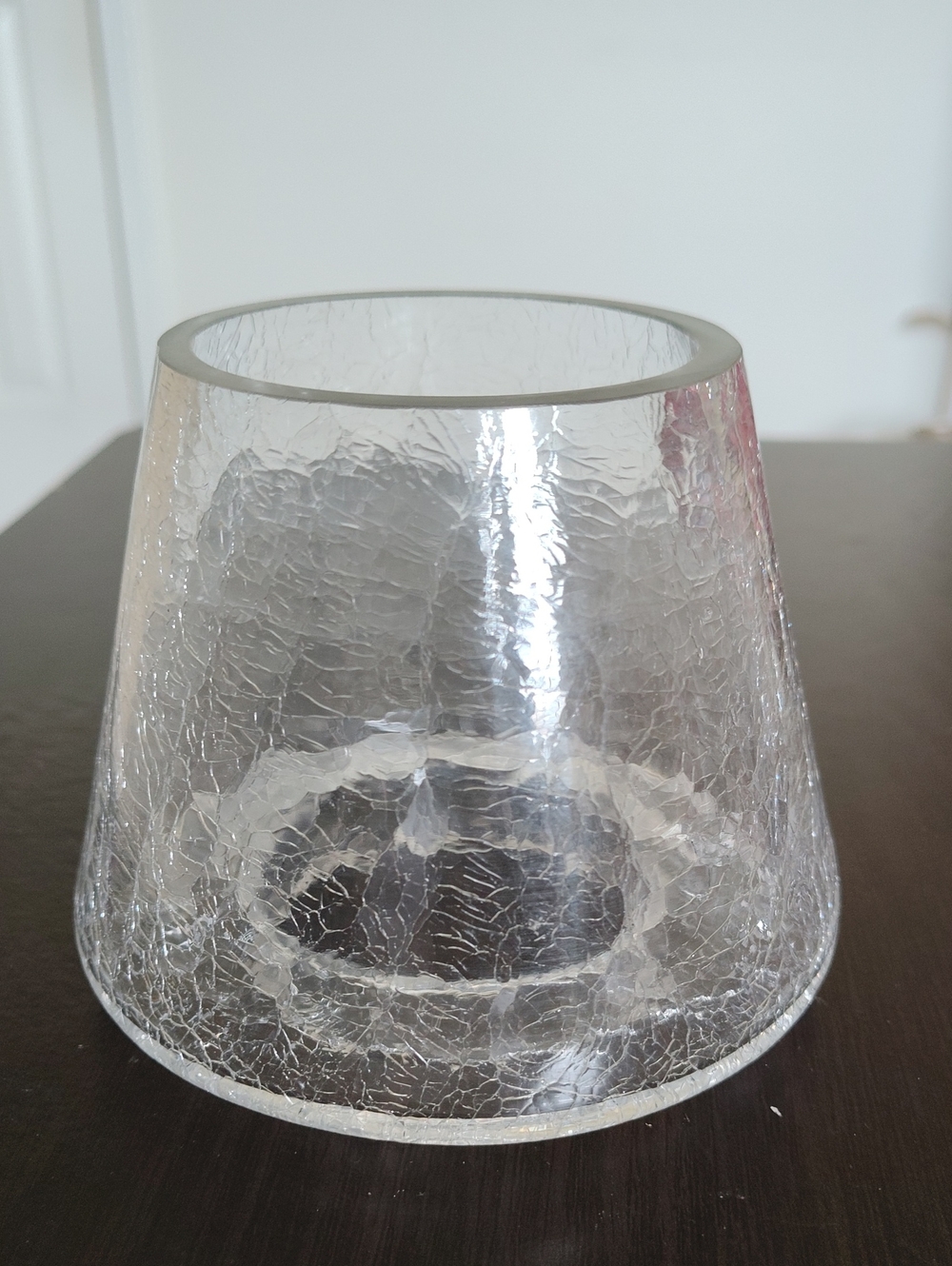 Home Interiors Clear Crackle Glass Votive